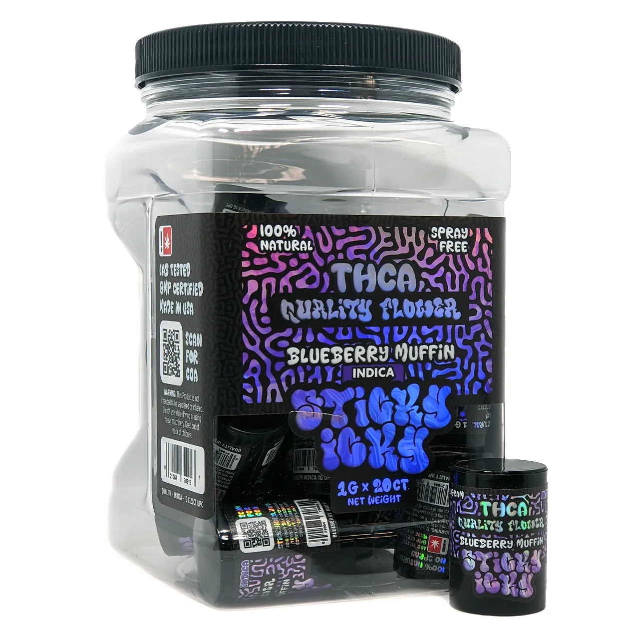 Sticky Icky - THCA Flower 1g - Jar of 20 Sticky Icky - THCA Flower 1g - Jar of 20